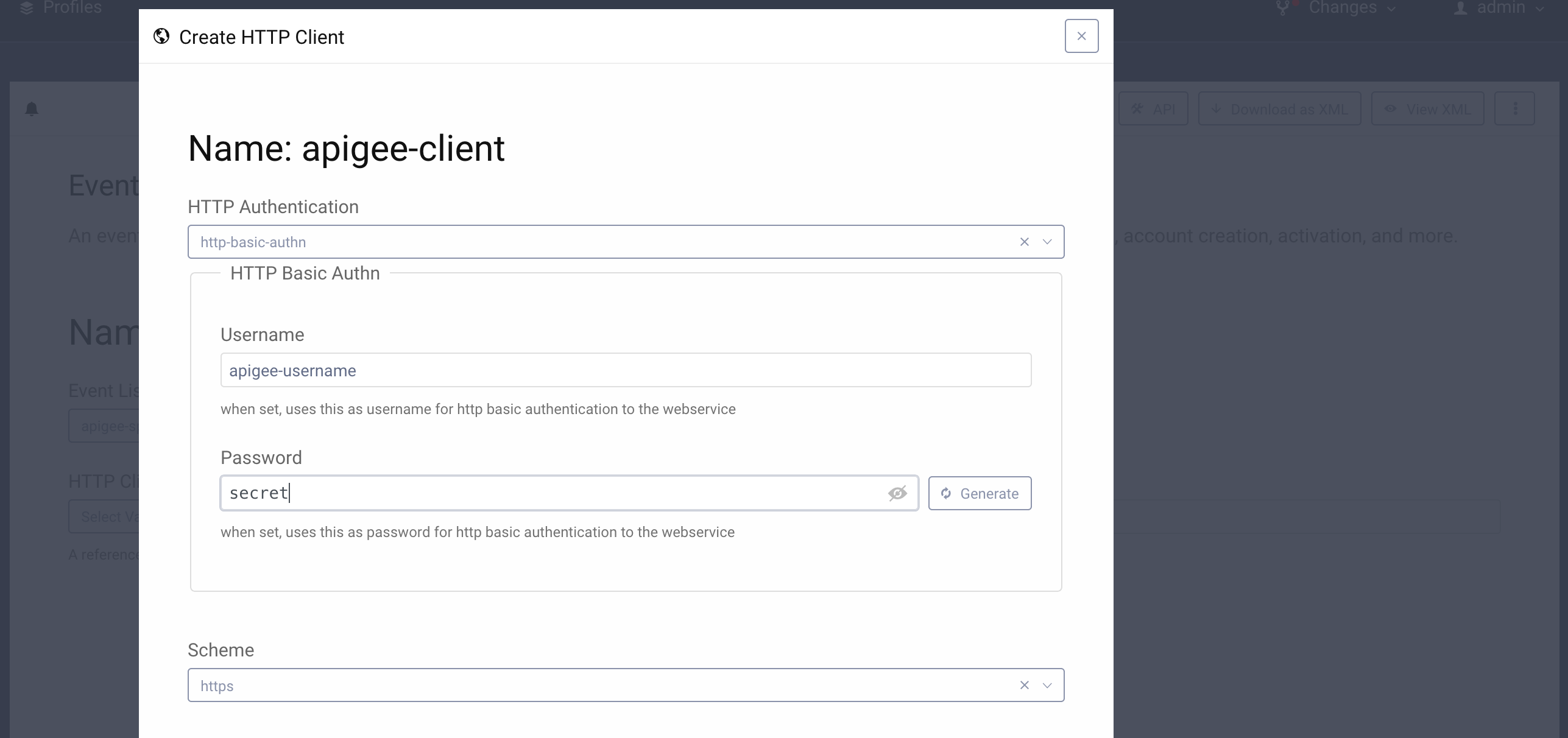 Configure client