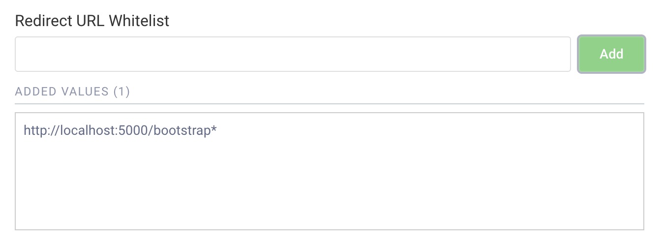 Whitelist URL